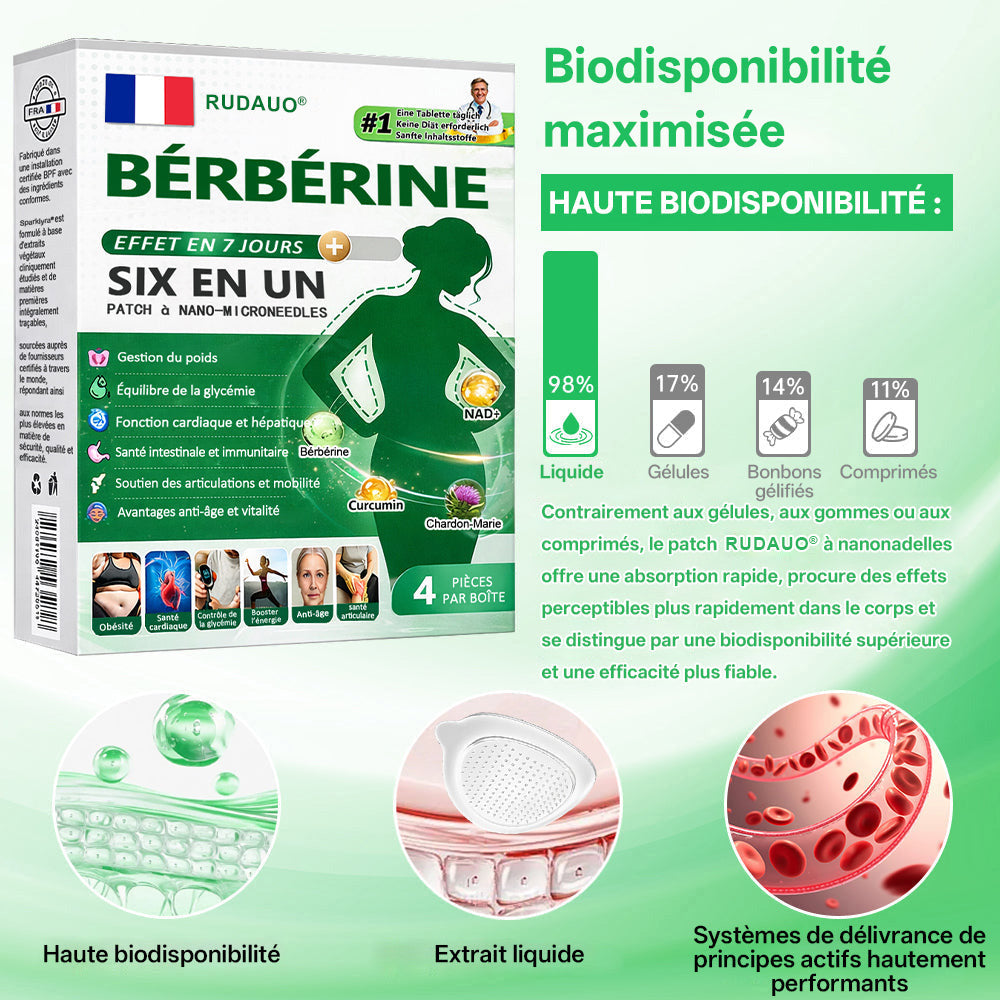 𝐅𝐑 𝐑𝐞𝐜𝐨𝐦𝐦𝐚𝐧𝐝é 𝐩𝐚𝐫 𝐥𝐞𝐬 𝐦é𝐝𝐞𝐜𝐢𝐧𝐬 🛒|𝐏𝐚𝐭𝐜𝐡 𝐦𝐢𝐜𝐫𝐨𝐧𝐞𝐞𝐝𝐥𝐞 𝐍𝐚𝐧𝐨 𝑹𝑼𝑫𝗔𝗨𝗢® 𝐁𝐞𝐫𝐛𝐞𝐫𝐢𝐧𝐞 𝟔-𝐞𝐧-𝟏 | ✅ 𝐒𝐨𝐮𝐭𝐞𝐧𝐮 𝐩𝐚𝐫 𝐥𝐚 𝐬𝐜𝐢𝐞𝐧𝐜𝐞 | 𝐅𝐨𝐫𝐦𝐮𝐥𝐞 𝟔-𝐞𝐧-𝟏 | 𝐑é𝐬𝐮𝐥𝐭𝐚𝐭𝐬 𝐞𝐧 𝟕 𝐣𝐨𝐮𝐫𝐬 🏅