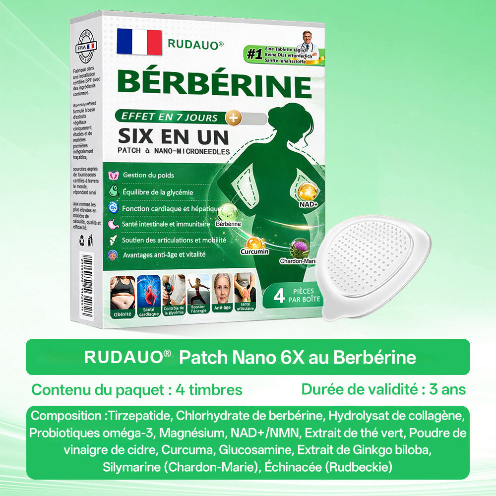 𝐅𝐑 𝐑𝐞𝐜𝐨𝐦𝐦𝐚𝐧𝐝é 𝐩𝐚𝐫 𝐥𝐞𝐬 𝐦é𝐝𝐞𝐜𝐢𝐧𝐬 🛒|𝐏𝐚𝐭𝐜𝐡 𝐦𝐢𝐜𝐫𝐨𝐧𝐞𝐞𝐝𝐥𝐞 𝐍𝐚𝐧𝐨 𝑹𝑼𝑫𝗔𝗨𝗢® 𝐁𝐞𝐫𝐛𝐞𝐫𝐢𝐧𝐞 𝟔-𝐞𝐧-𝟏 | ✅ 𝐒𝐨𝐮𝐭𝐞𝐧𝐮 𝐩𝐚𝐫 𝐥𝐚 𝐬𝐜𝐢𝐞𝐧𝐜𝐞 | 𝐅𝐨𝐫𝐦𝐮𝐥𝐞 𝟔-𝐞𝐧-𝟏 | 𝐑é𝐬𝐮𝐥𝐭𝐚𝐭𝐬 𝐞𝐧 𝟕 𝐣𝐨𝐮𝐫𝐬 🏅