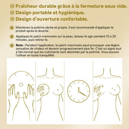 Magasin officiel phare |CleraLuxe® 🌞 Patch à la Gelée Royale Fermeté & Lift Sans danger pendant l'allaitement - Pour les problèmes tels que les seins peu développés, le relâchement, l'aplatissement, les plis cutanés et les mamelons foncés
