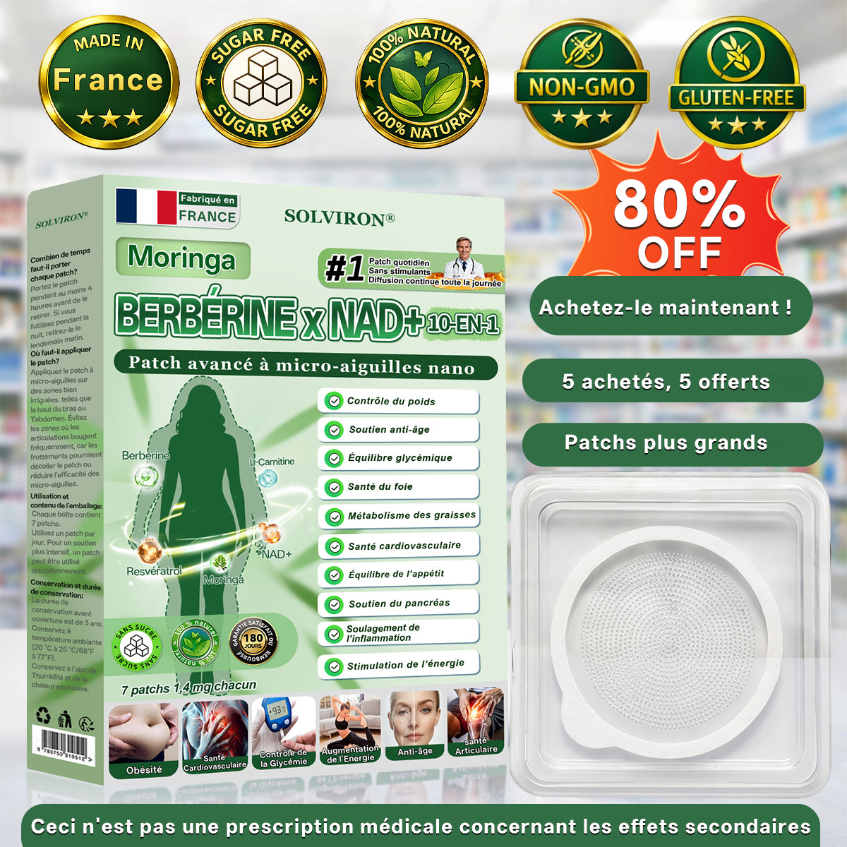 𝐅𝐨𝐫𝐦𝐮𝐥é 𝐩𝐚𝐫 𝐝𝐞𝐬 𝐌é𝐝𝐞𝐜𝐢𝐧𝐬🌍|𝐒𝐎𝐋𝐕𝐈𝐑𝐎𝐍®  𝐏𝐚𝐭𝐜𝐡 𝐦𝐢𝐜𝐫𝐨𝐧𝐞𝐞𝐝𝐥𝐞 𝐧𝐚𝐧𝐨 𝟏𝟎-𝐞𝐧-𝟏 à 𝐥𝐚𝐫𝐠𝐞 𝐜𝐨𝐮𝐯𝐞𝐫𝐭𝐮𝐫𝐞 𝐚𝐦é𝐥𝐢𝐨𝐫é𝐞 (𝐑é𝐬𝐮𝐥𝐭𝐚𝐭𝐬 𝐕𝐢𝐬𝐢𝐛𝐥𝐞𝐬 𝐞𝐧 𝟕 𝐉𝐨𝐮𝐫𝐬)