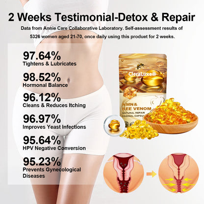 💐CleraLuxe® Bee Venom NMN Natural Repair Vaginal Capsules [For all vaginal and hormonal problems]